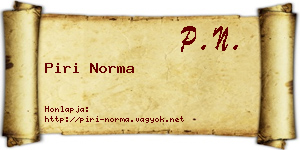 Piri Norma névjegykártya